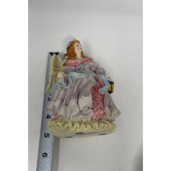 Vintage Angel Heart Candle Holder Heavy Figurine 5" - Picture 6 of 6